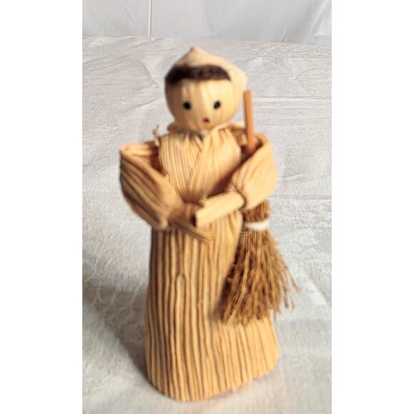 Lot of 7 Vintage Mini Corn Husk Dolls 3" Tall - Picture 5 of 8